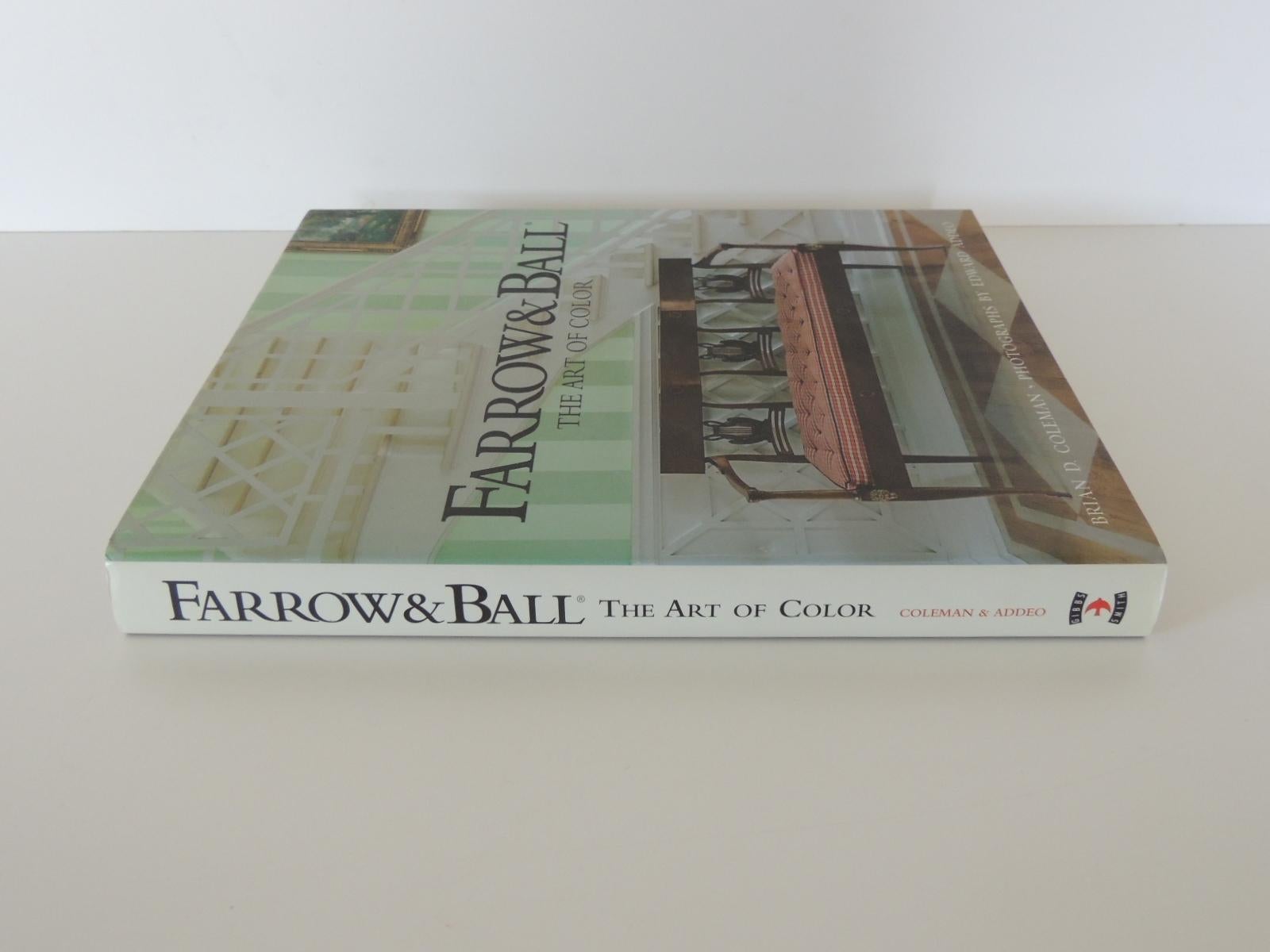 Farrow & Ball the Art of Color Vintage Hard-cover Decorative Book by Brian D. Coleman, Gibbs Smith Publisher, Utah, 2007
Farrow & Ball is a leader in the luxury paint and wallpaper market, catering to top designers and discerning homeowners who seek