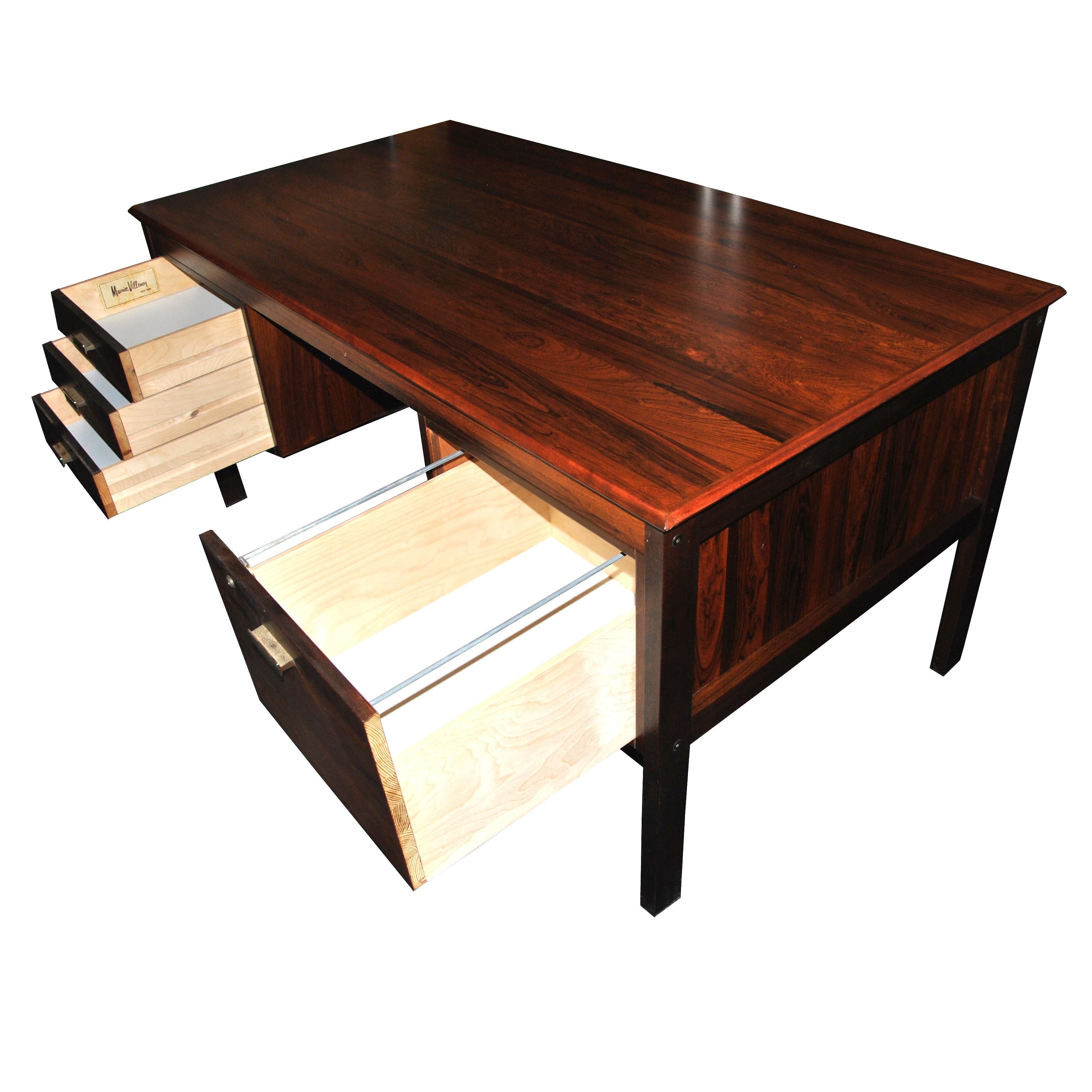 Fars Stolefabrik für Maurice Villency Schreibtisch aus brasilianischem Palisanderholz im Angebot 4