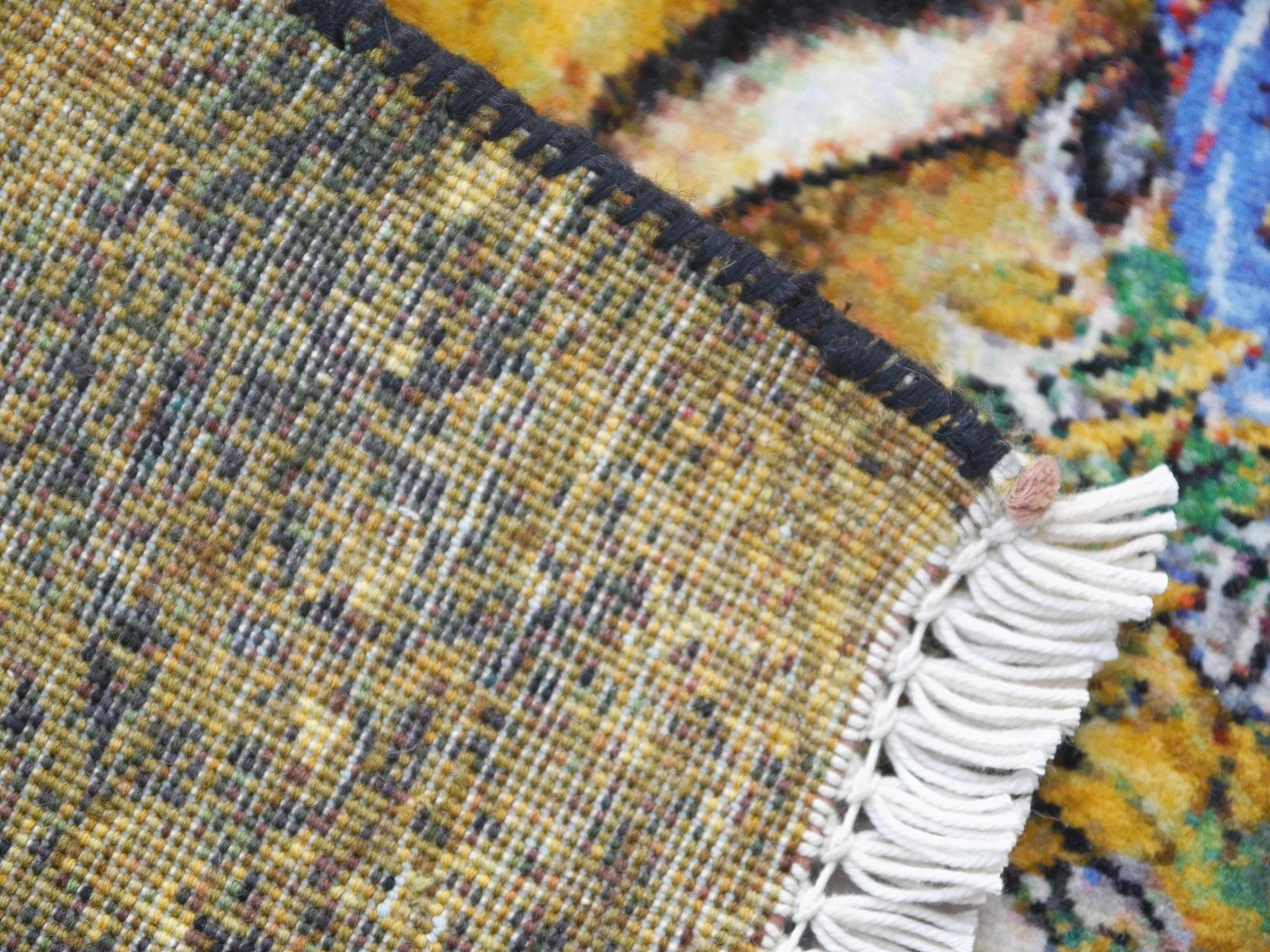 Farshchianischer Wandbehang-Teppich, Tischau-Wandteppich, handgeknüpft im Angebot 3
