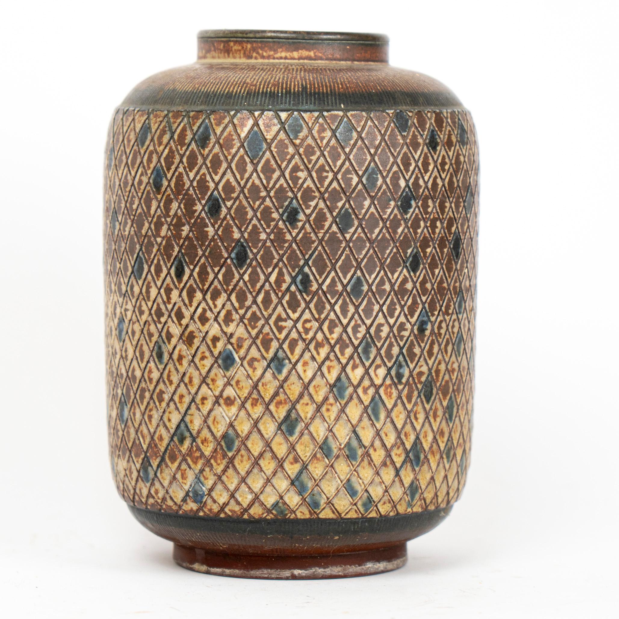 Jarrón de cerámica Farsta de Wilhelm Kåge voor Gustavsberg Art Nouveau en venta