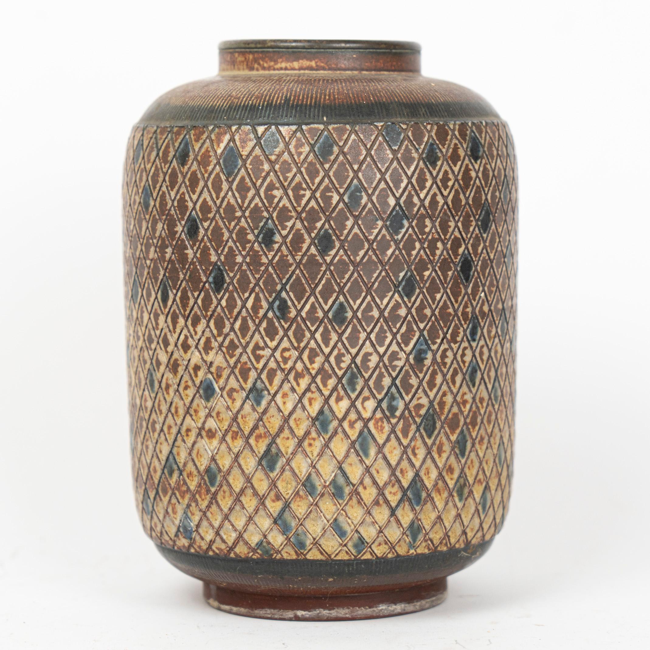 Vaso in ceramica Farsta di Wilhelm Kåge voor Gustavsberg