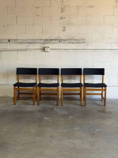 Farstrup Dark Oak Dining Chairs Set of 4 Danish Mid-Century Modern 1970s