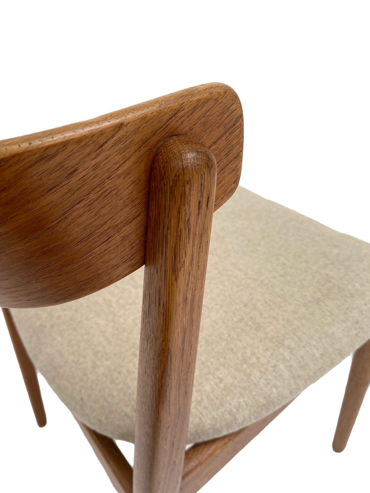 Farstrup Model 206 Oak and Teak Cream Wool Desk Chair 3