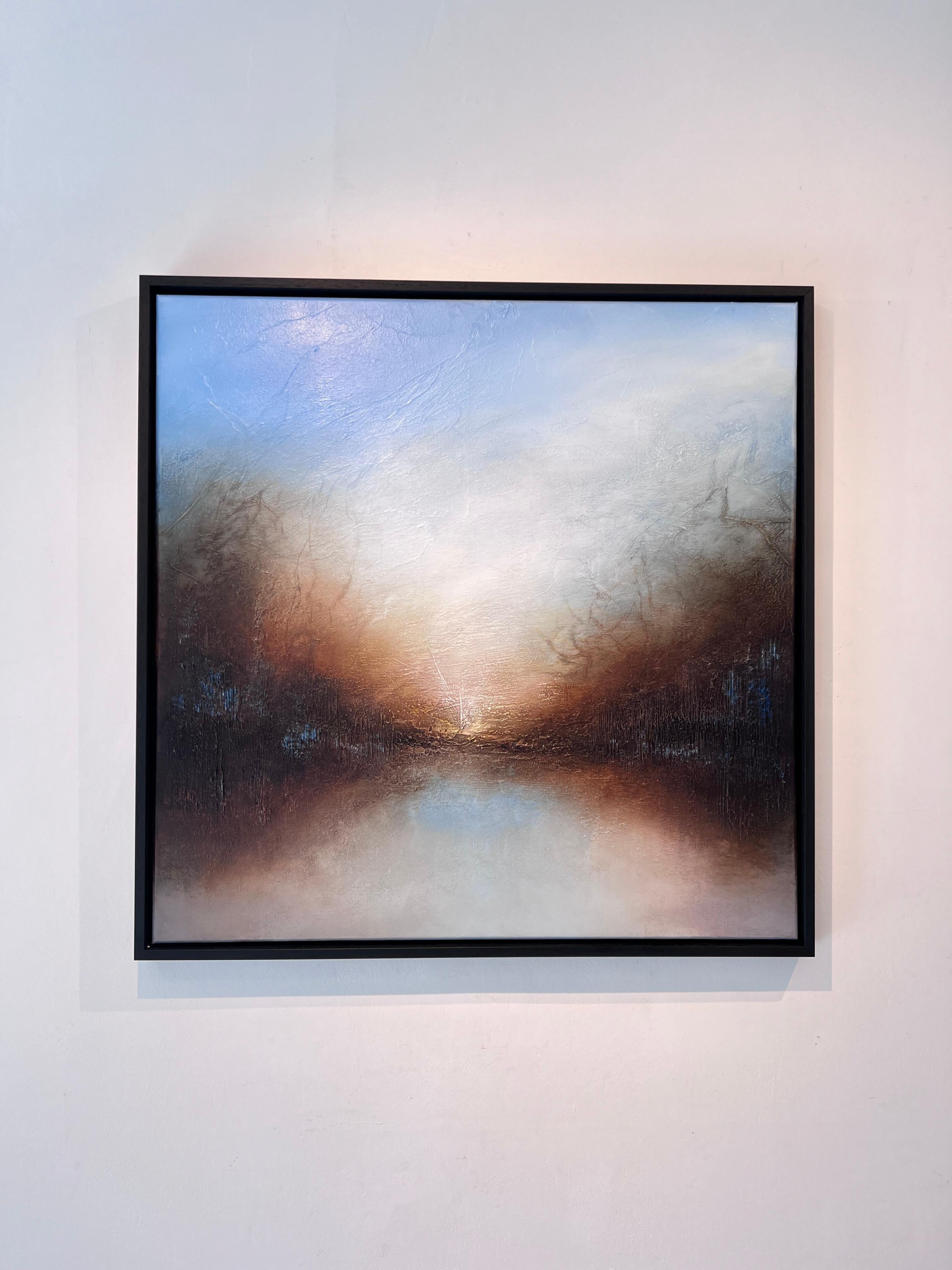 Attain-originale moderno astratto mare tramonto paesaggio pittura-contemporanea Arte - Painting di Faryal Ahmad