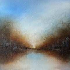 Attain-originale moderno astratto mare tramonto paesaggio pittura-contemporanea Arte