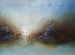 Free- original abstract mixed media landscape painting- contemporary artwork