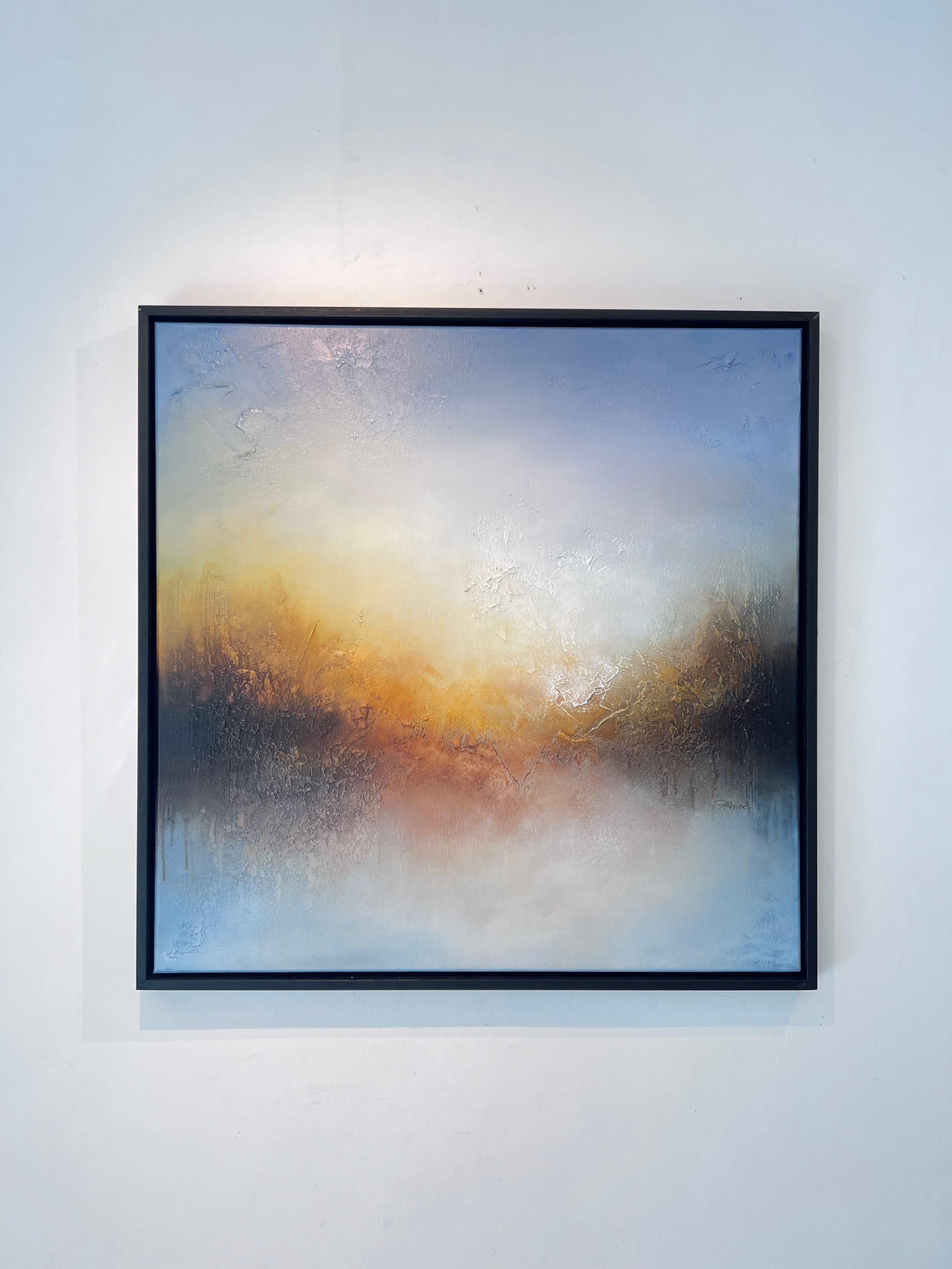 My Light - pittura astratta originale di paesaggio al tramonto - opera d'arte contemporanea - Painting di Faryal Ahmad
