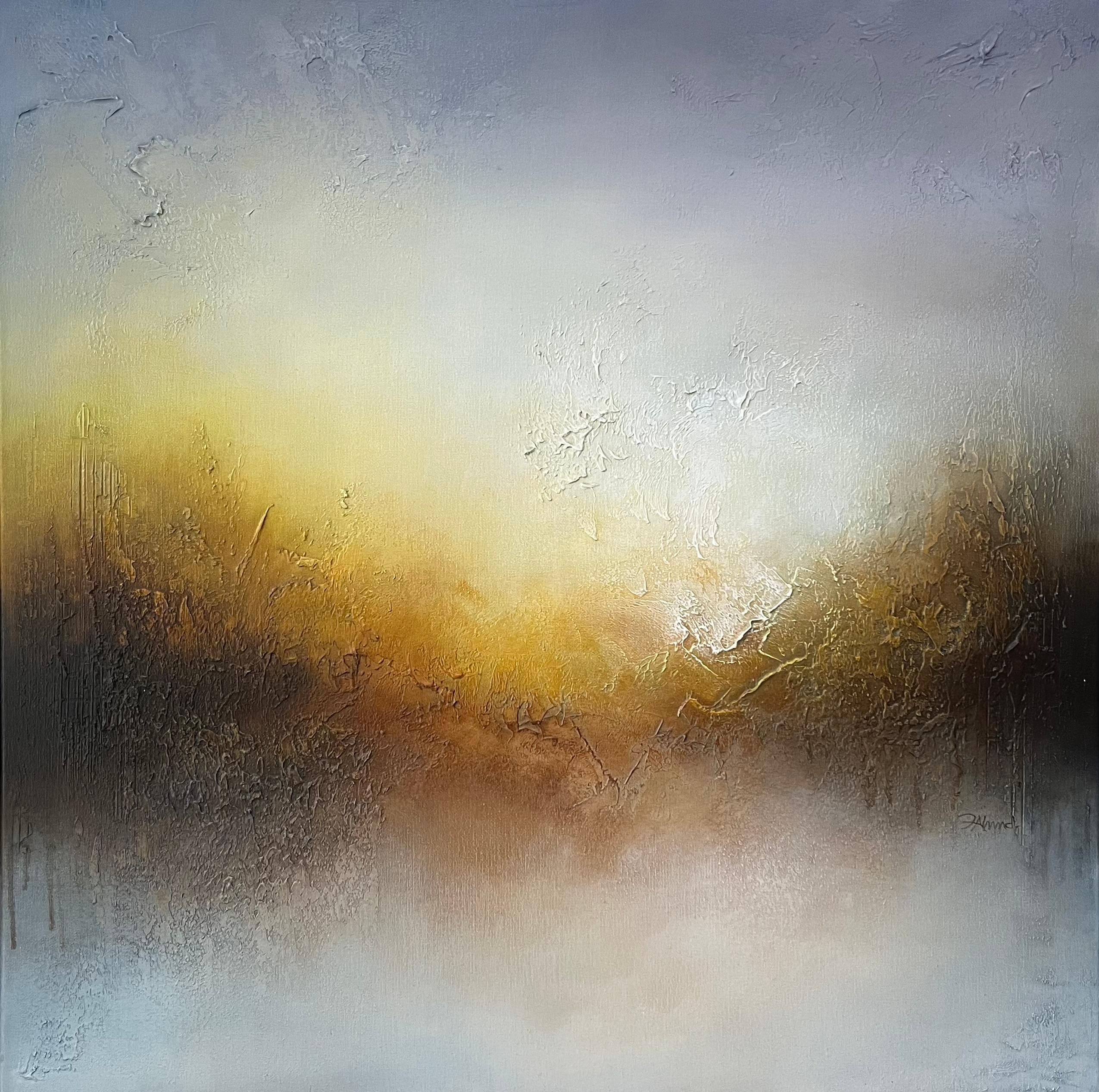 Faryal Ahmad Landscape Painting - My Light-original abstract sunset landscape painting-artwork-contemporary Art