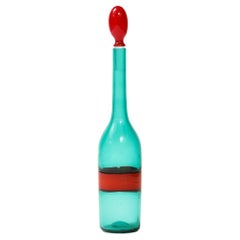 Fasce Orizzontale Bottle with Stopper by Fulvio Bianconi for Venini