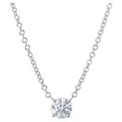 Fascinating 0.51ct Triple Excellent Ideal Cut Diamond Necklace with Pendant