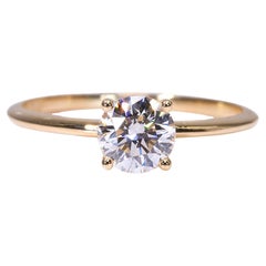 Fascinating 0.70ct Triple Excellent Ideal Cut Diamond Solitaire Ring