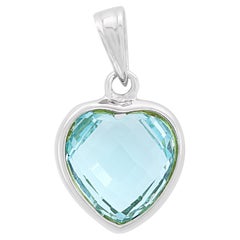 Fascinating 1.0ct Topaz Pendant 18K White Gold - (Chain not Included)