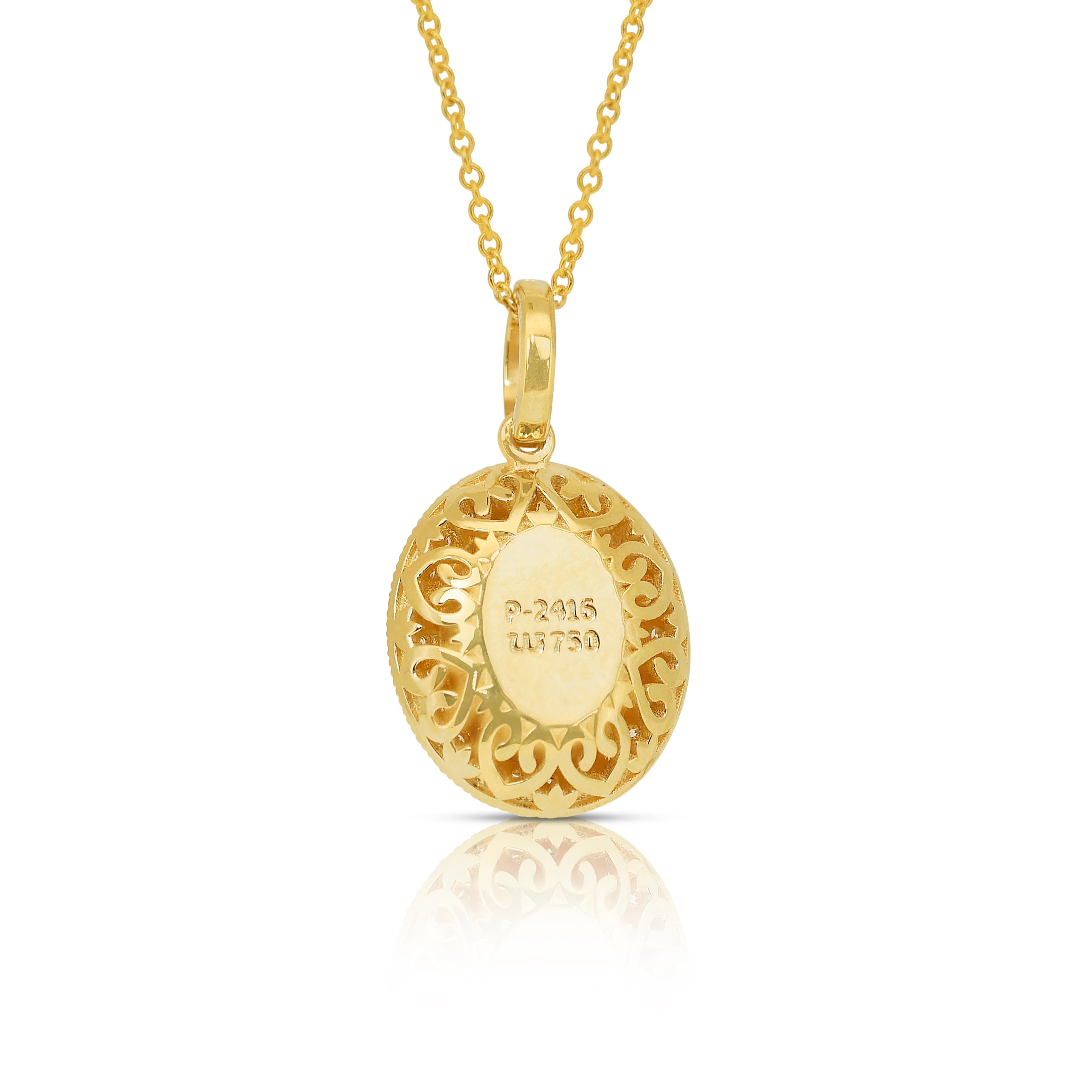 Fascinant collier avec pendentif en or jaune 18 carats, rubis et diamants 11,14 carats en vente 2