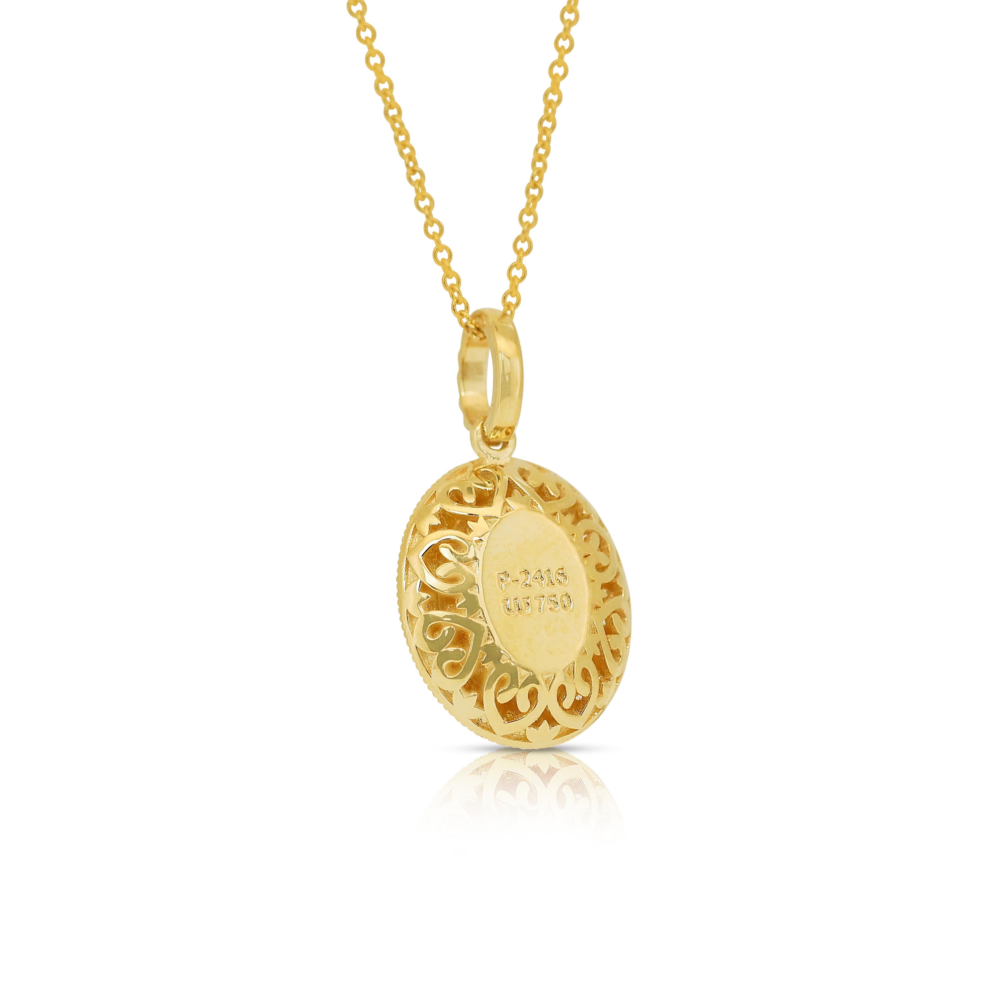 Fascinant collier avec pendentif en or jaune 18 carats, rubis et diamants 11,14 carats en vente 3