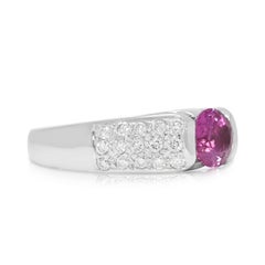 Faszinierender Statement-Ring mit 1,33 Karat Pink Saphir und Pink Diamond aus 18 Karat Weißgold