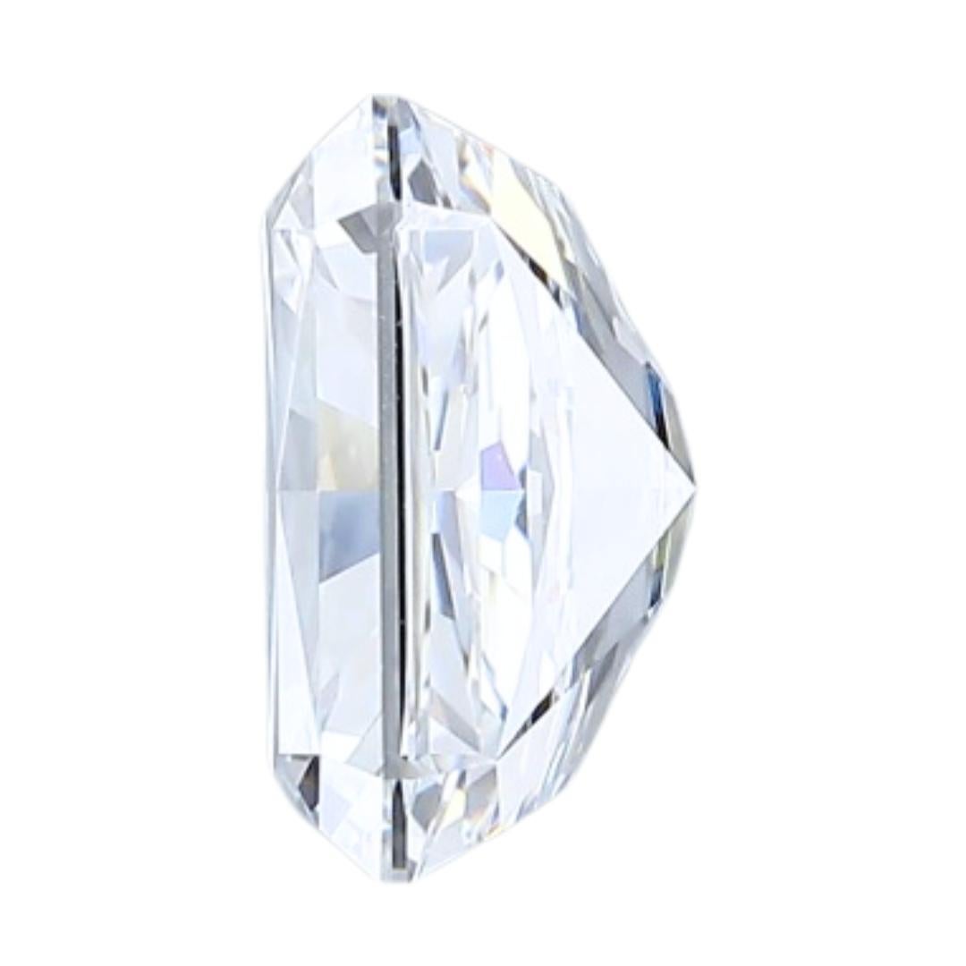 Taglio radiant Affascinante diamante doppio eccellente a forma di raggiera con taglio ideale da 1,74 carati in vendita
