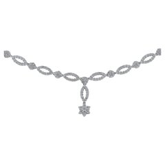 Fascinating 1.815ct Diamonds Necklace in 18K White Gold