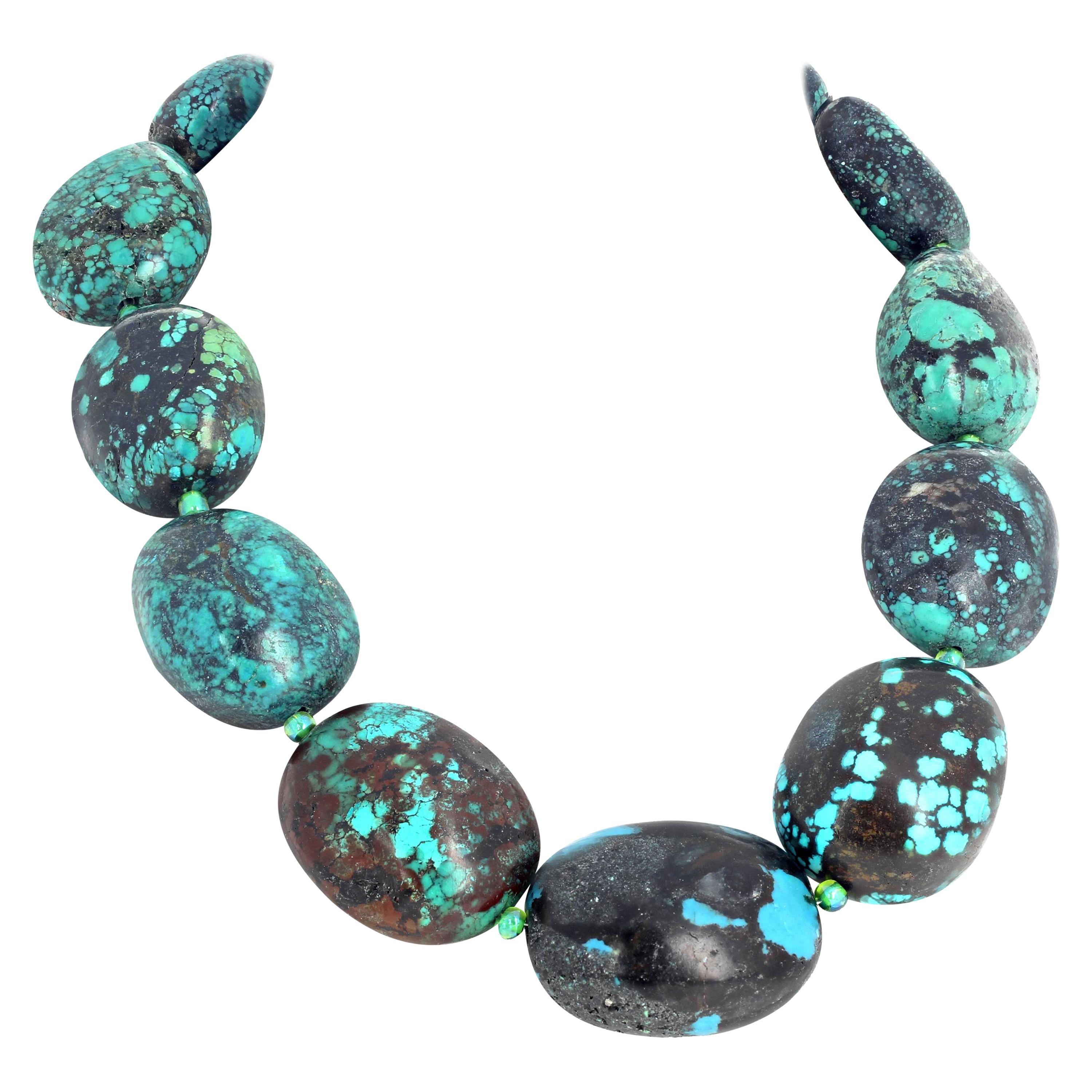 Fascinating Artistic Natural Turquoise Necklace