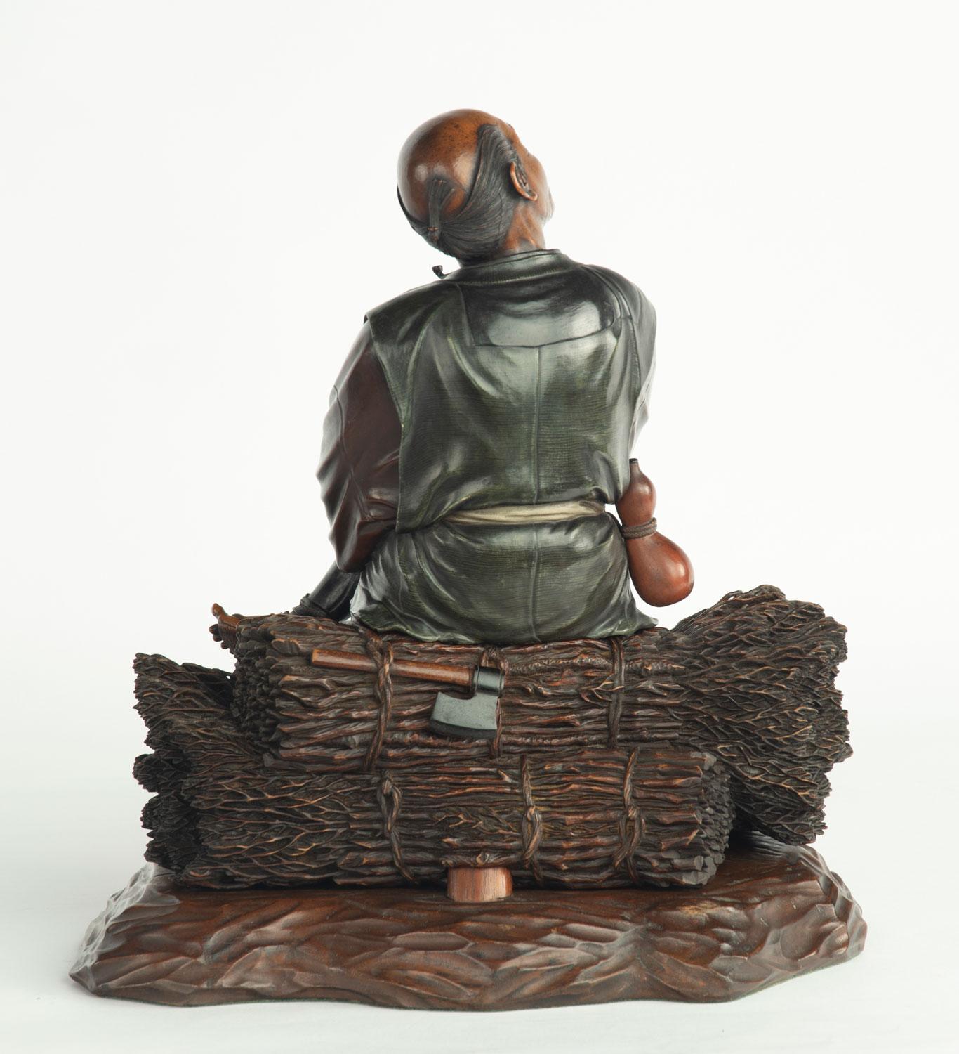 19th Century Fascinating Japanese Boxwood and Lacquer Okimono – Incense Burner