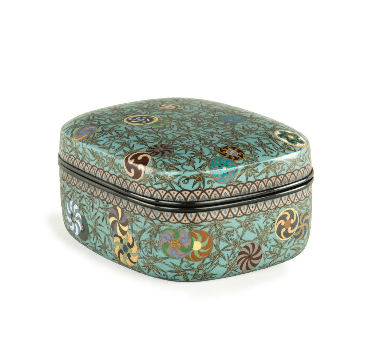 Fascinating Japanese Cloisonne Enamel Box Attr - Kumeno Teitaro In Good Condition In Christchurch, GB