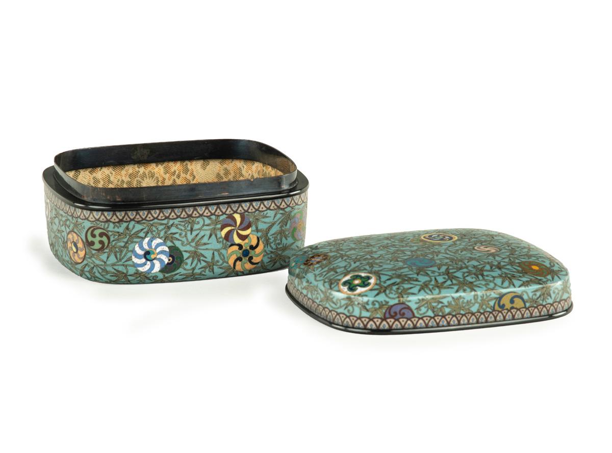 Fascinating Japanese Cloisonne Enamel Box Attr - Kumeno Teitaro 3
