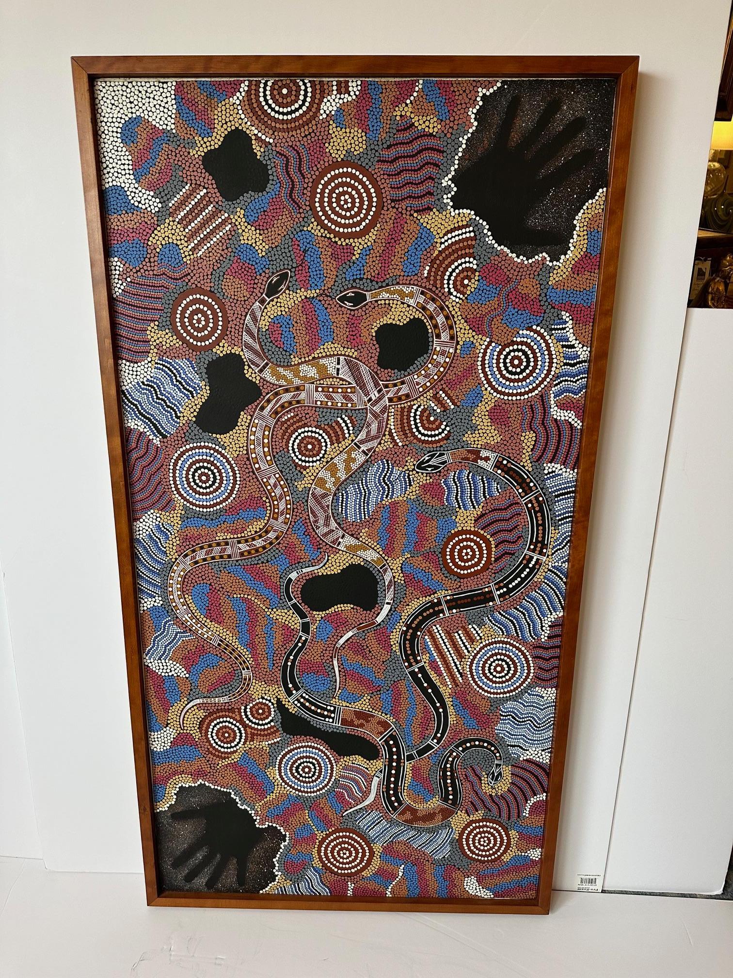 Faszinierend groß  Österreichisches gepunktetes Gemälde der Aborigines im Angebot 3