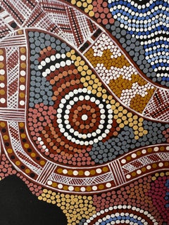 Faszinierend groß  Österreichisches gepunktetes Gemälde der Aborigines