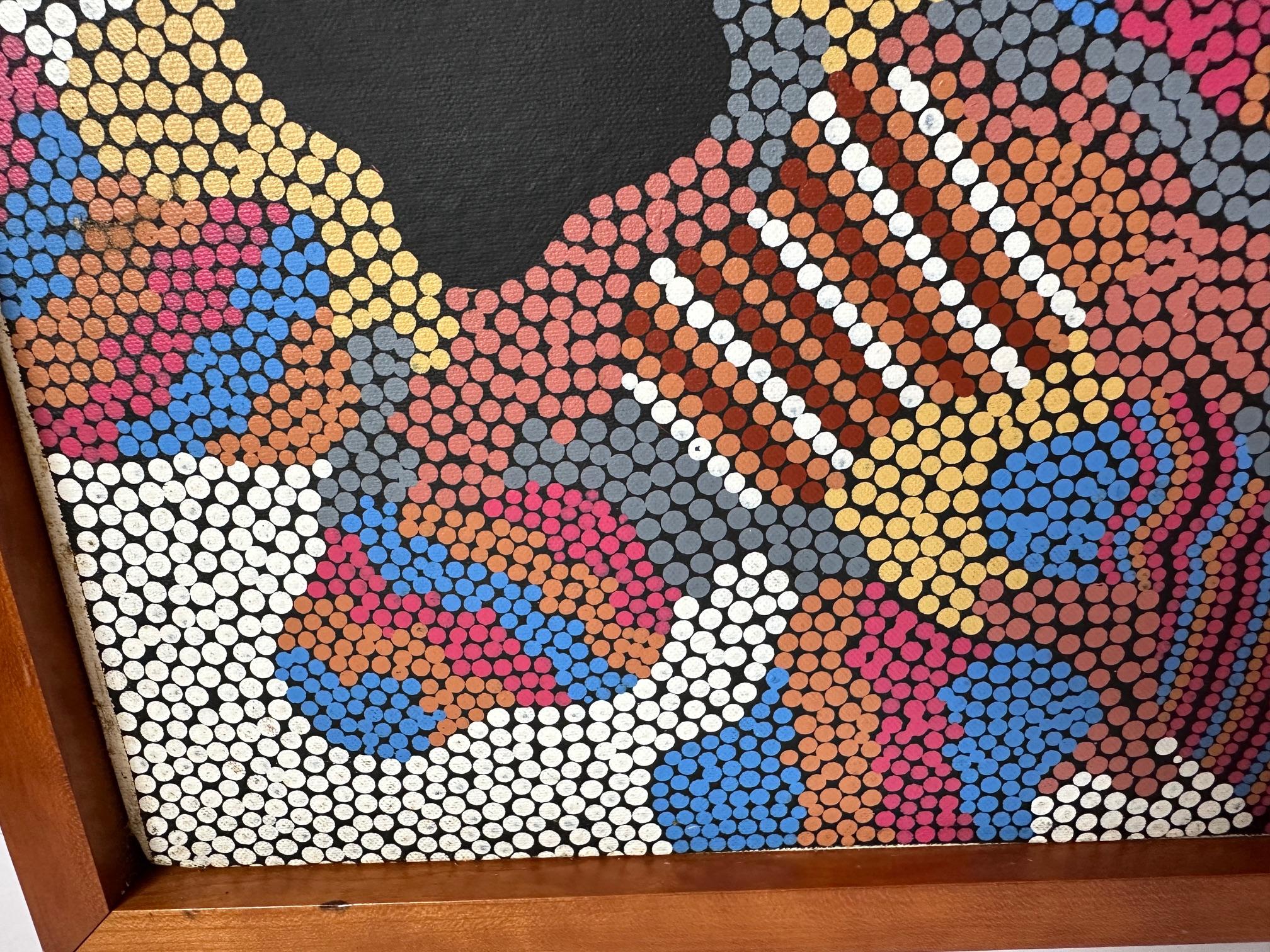 Faszinierend groß  Österreichisches gepunktetes Gemälde der Aborigines (Stammeskunst) im Angebot