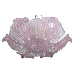 Fascinating Vintage Murano Glass Ceiling lamp Pink