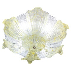 Faszinierende Vintage Murano Glas Deckenleuchte Gelb