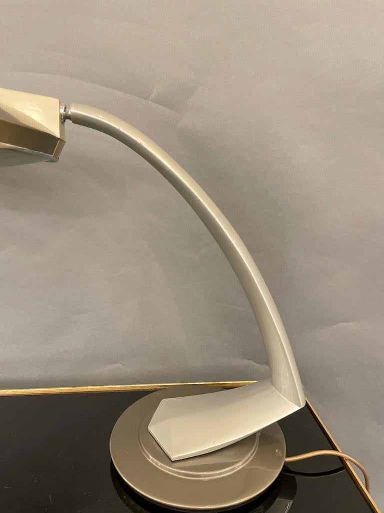 Mid-20th Century Fase Boomerang 2000 Brown and Grey Table Lamp, 1960s