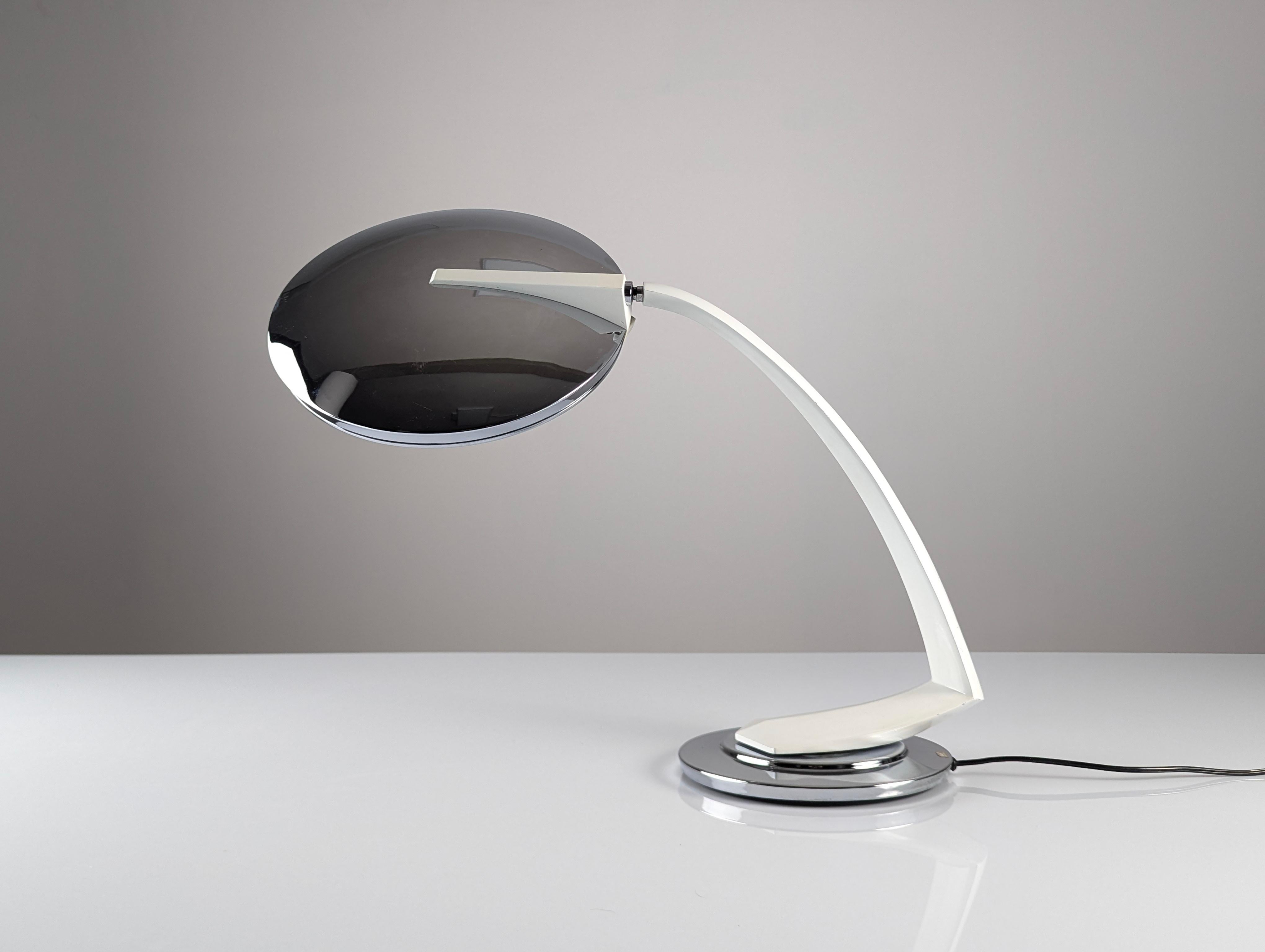 Fase Boomerang 2000 Lampe in Weiß und Chrom, 1960er Jahre im Angebot 3
