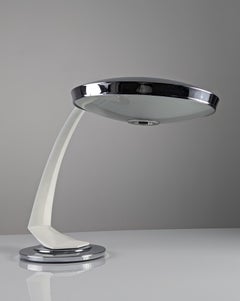 Fase Boomerang 2000 lamp white and chrome, 1960s