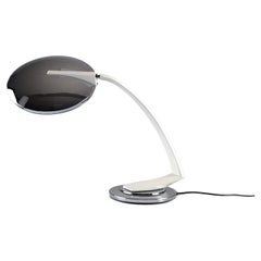 Vintage Fase Boomerang 2000 lamp white and chrome, 1960s