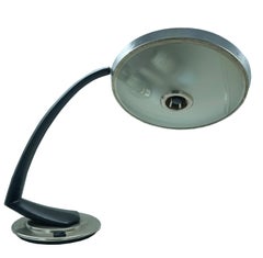 Fase Boomerang Black and Grey Table Lamp, 1960s