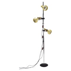 FASE Microphones Brass Mid-Century Modern Floor Lamp, Spain 70s