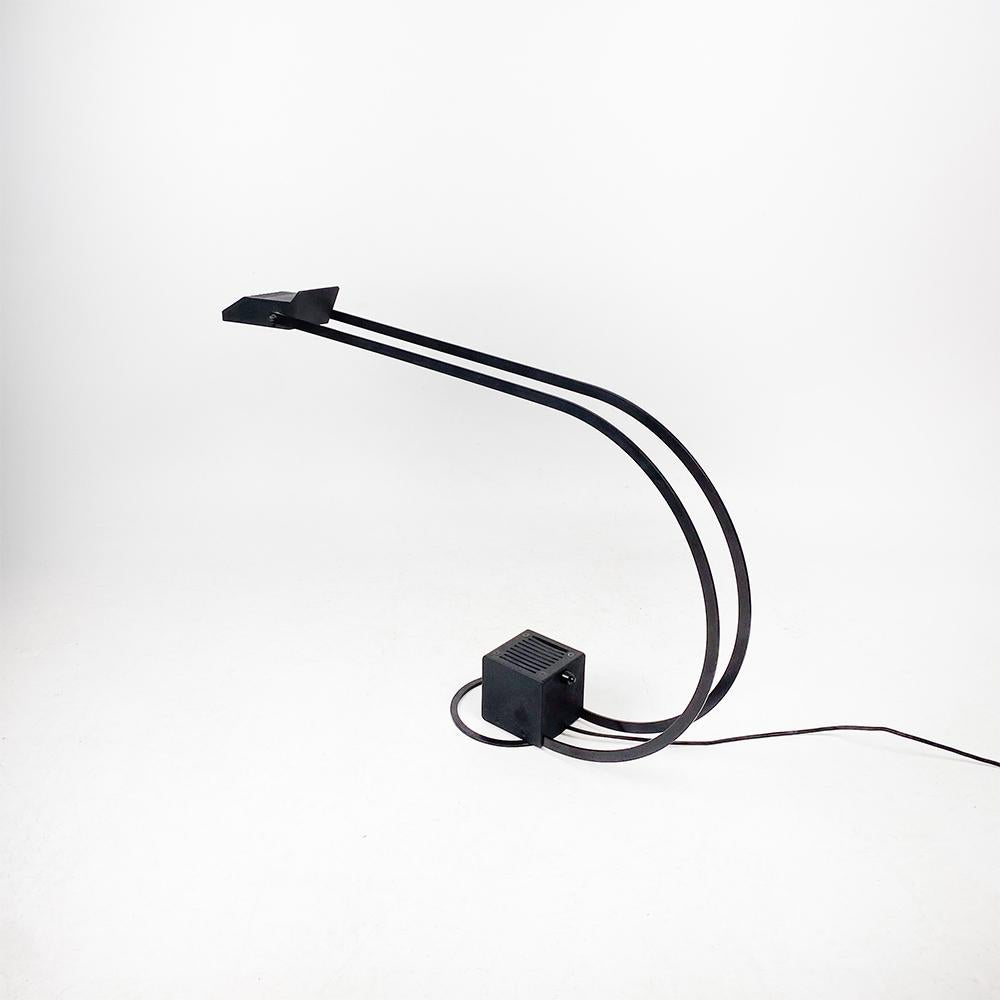 Fase Model Anade Table Lamp, 1980s

Halogen lamp with 12 v bulb.

Measures 70 cm. length 43 cm. height 13 cm. broad