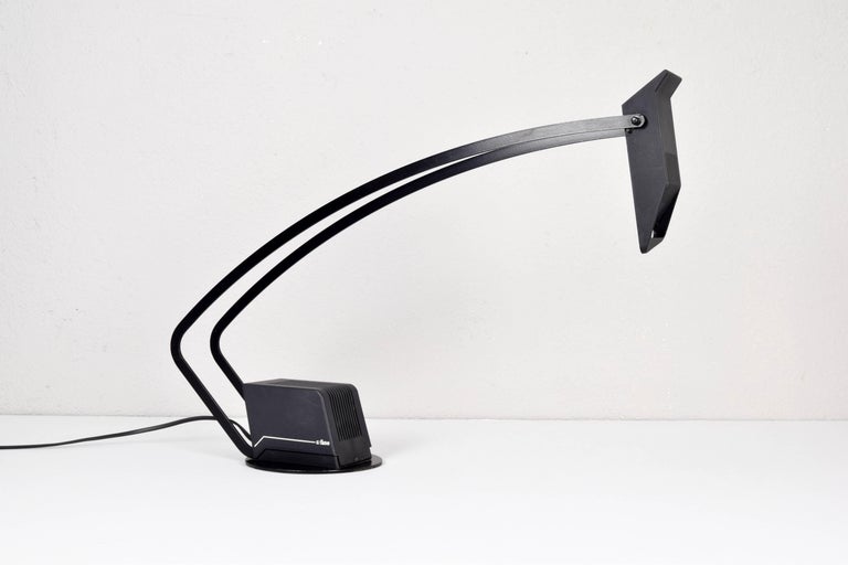 Lacquered Fase Model Nutria Mid-Century Modern Office Table Lamp, Spain, 1980 For Sale