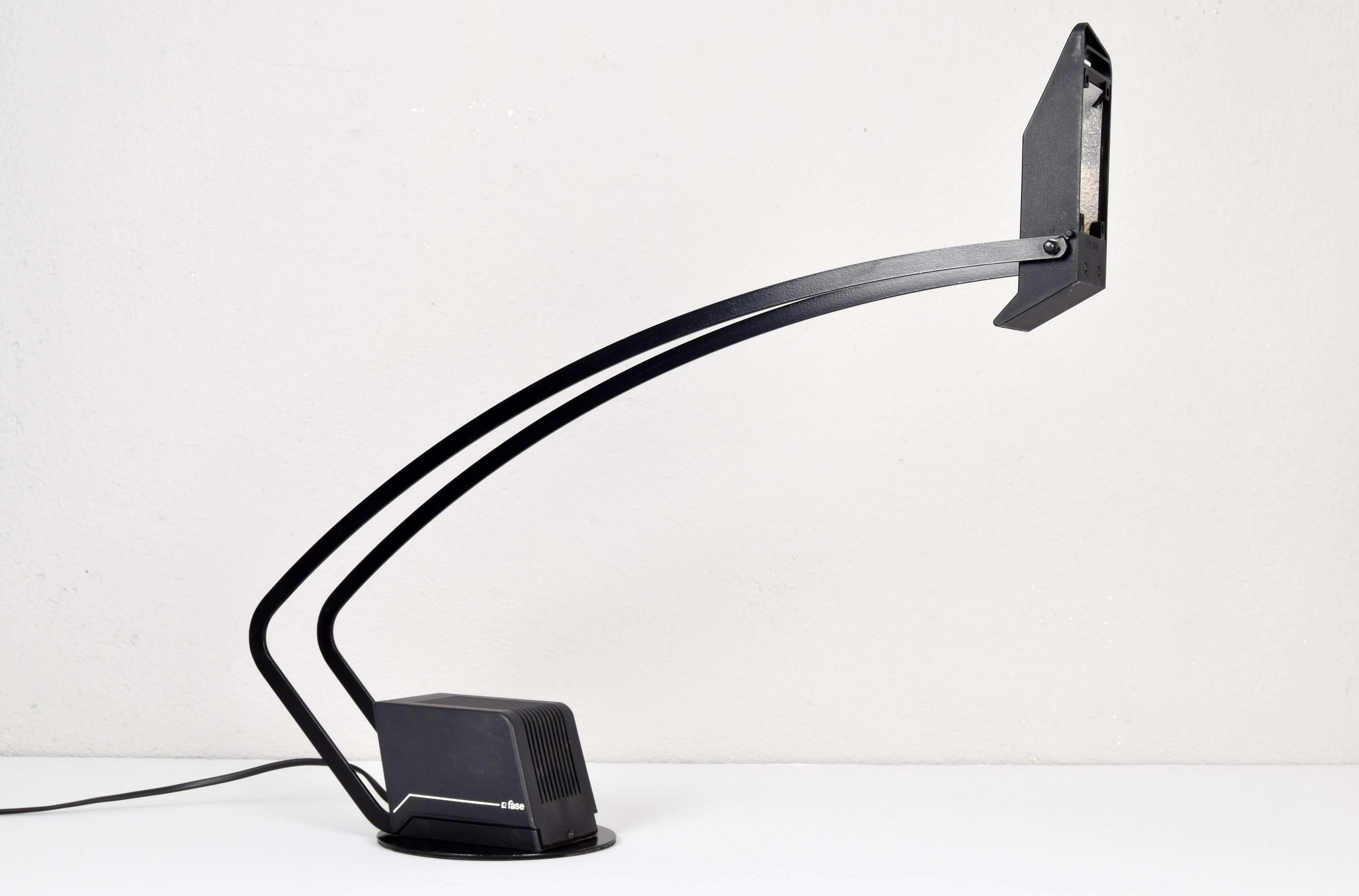 Lacquered Fase Model Nutria Mid-Century Modern Office Table Lamp, Spain, 1980 For Sale