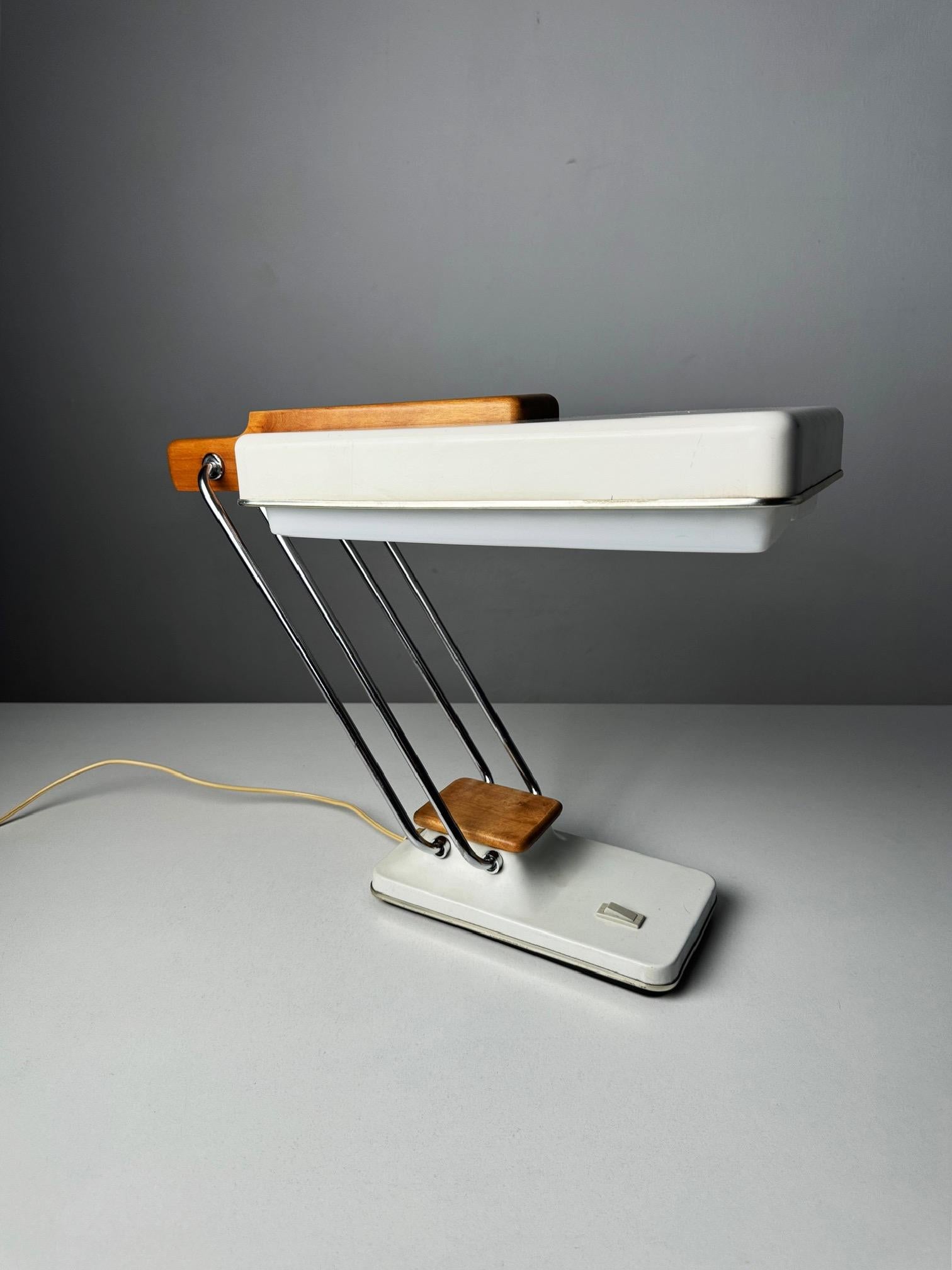 Mid-Century Modern Fase Paralex Table Lamp by Tomás Díaz Magro – 1960s Iconic Design all original