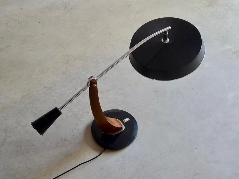 Mid-Century Modern Fase “Presidente” Desk Lamp, Spain, 1960s For Sale