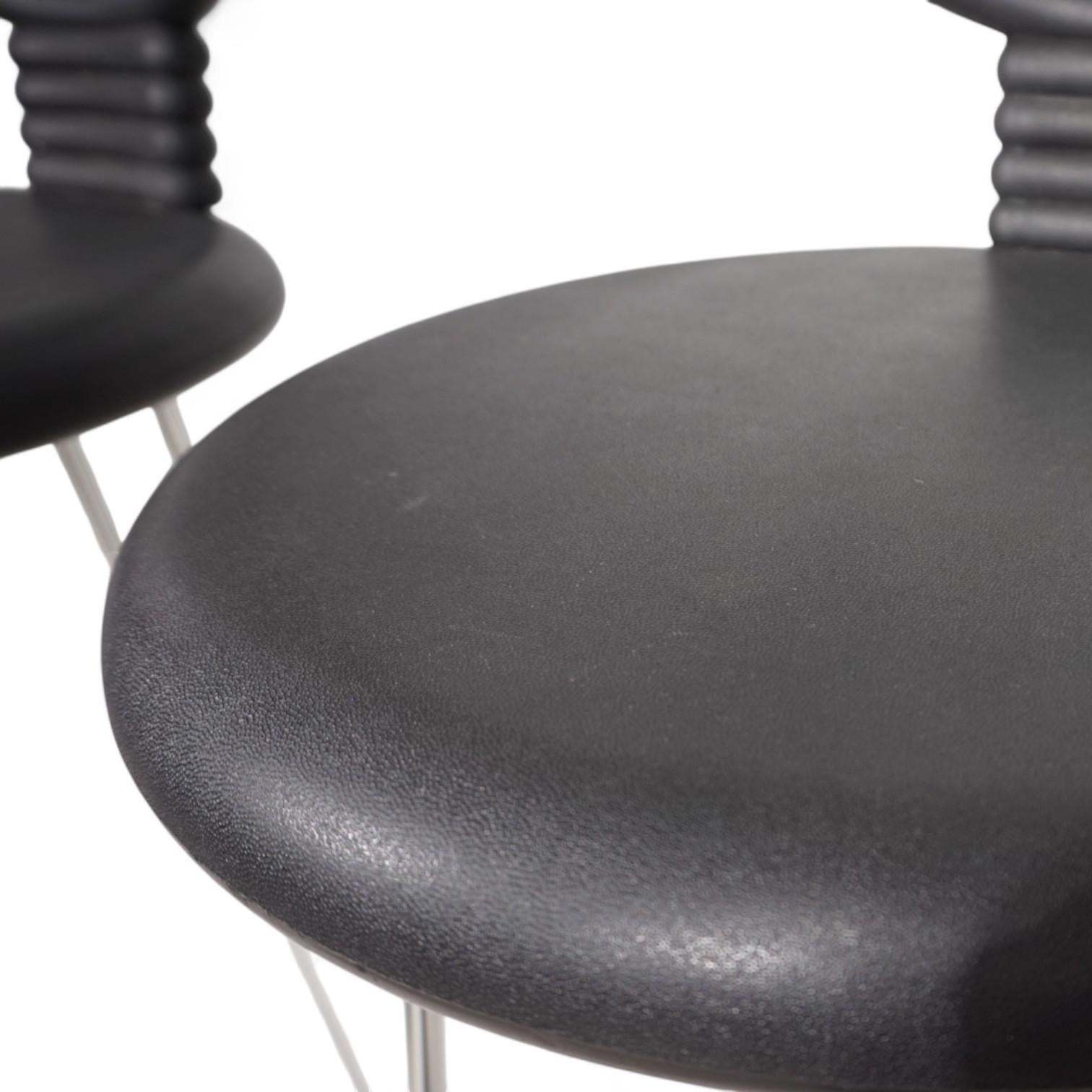 Fasem Italia Ensemble de tabourets de bar postmodernes en 3 parties par Nobu Tanigawa, 1990 en vente 4