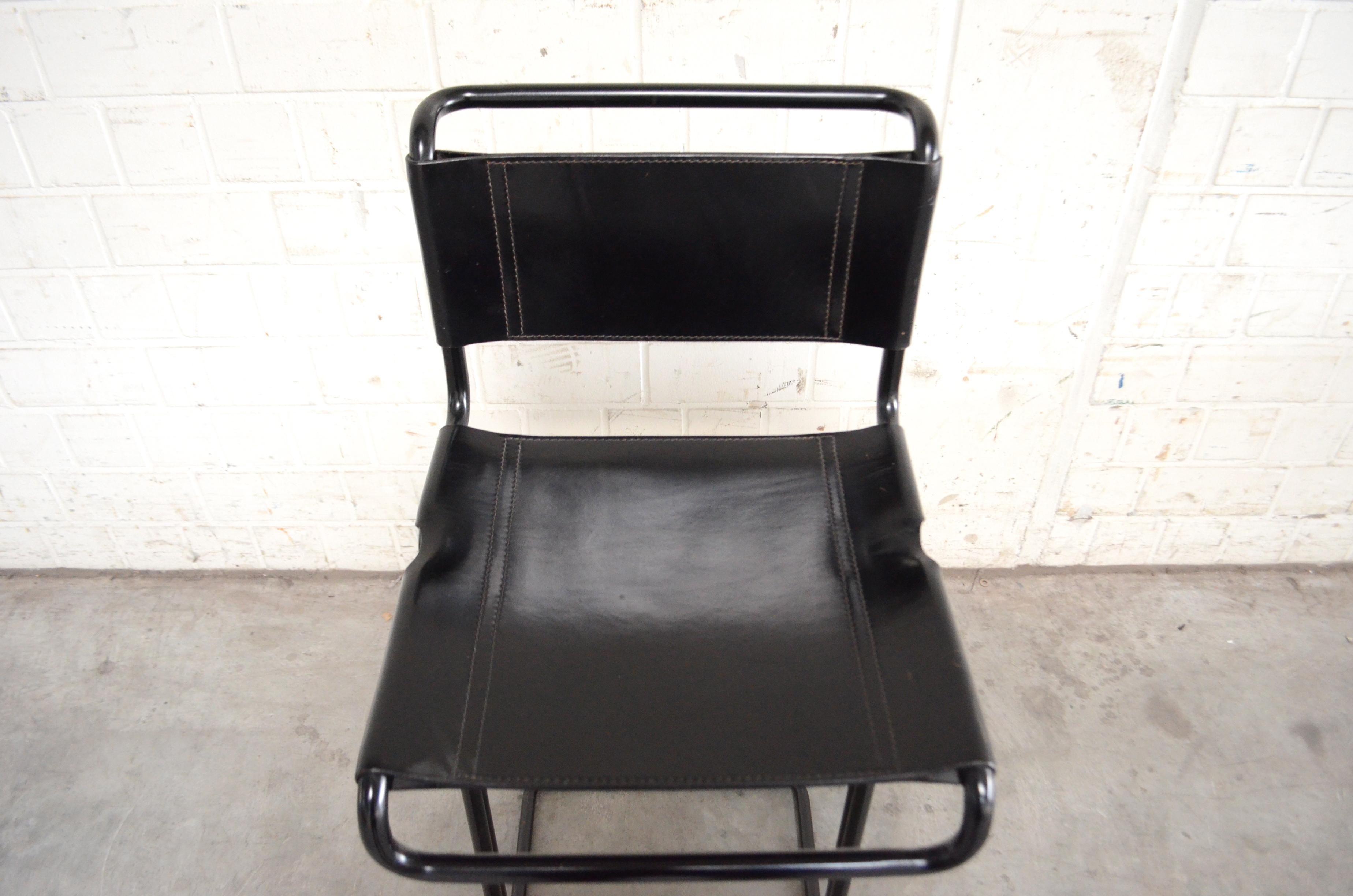 Fasem Italian Barstool Stool Saddle Cantilever Chair In Good Condition In Munich, Bavaria
