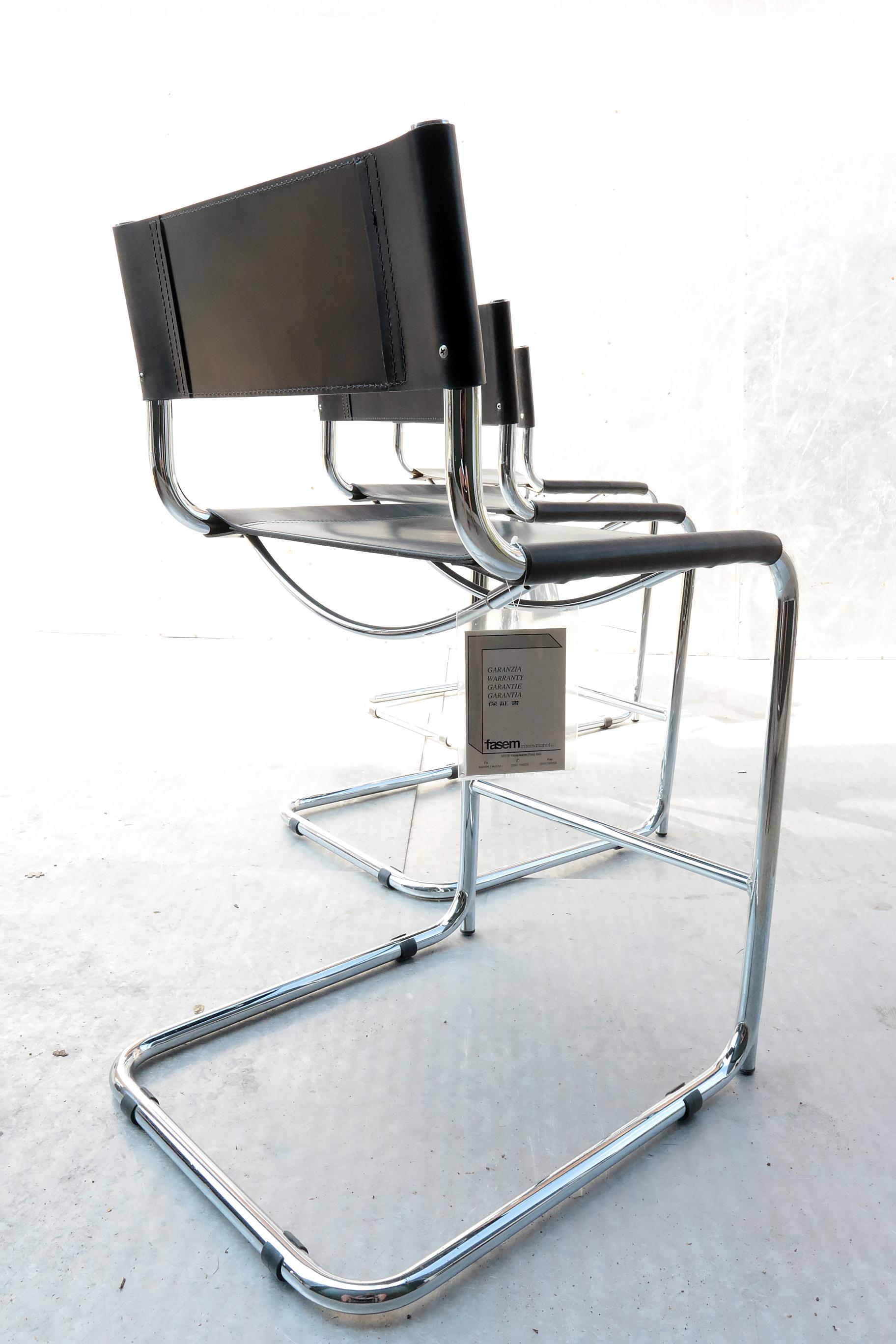 Fasem Italy Barstools by Mart Stam, 1980s 3