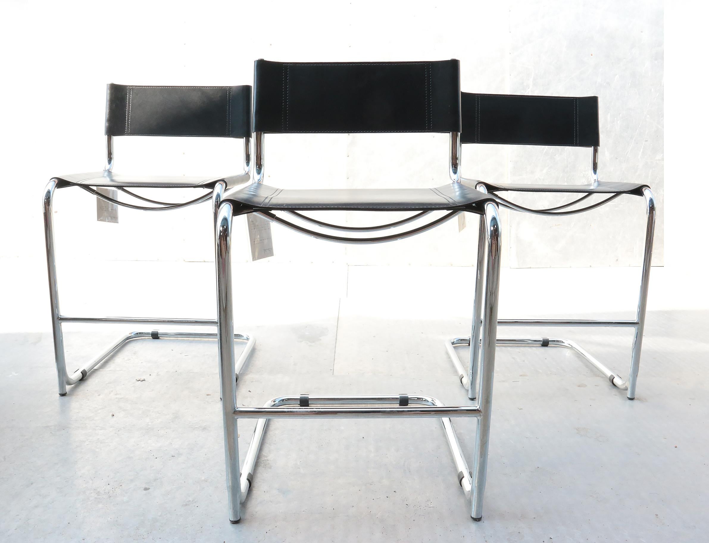 Fasem Italy Barstools by Mart Stam, 1980s 4
