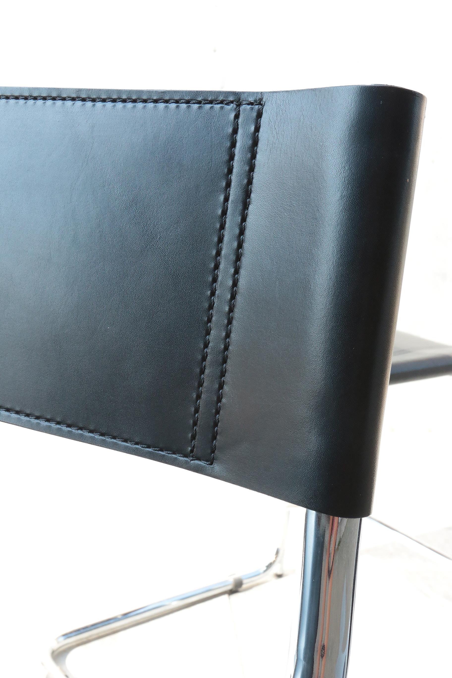 Steel Fasem Italy Barstools by Mart Stam, 1980s