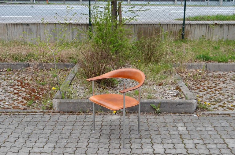 Fasem Vintage Cognac Vegetal Leather Chair P40 by Vegni and