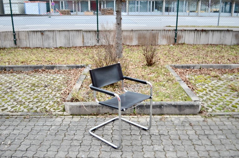 FASEM Elbina Chair ヴィンテージチェア イタリア製 Fasem Vintage Italy black Leather Dining Chairs Armchairs