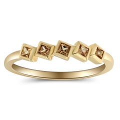 Fashion 18 Karat Yellow Gold and Yellow Sapphire Ring