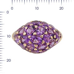 Mode Amethyst-Gelbgold-Ring aus 18 Karat Gelbgold